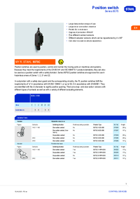 Thumbnail of document Data Sheet - 8070/2 Position switch